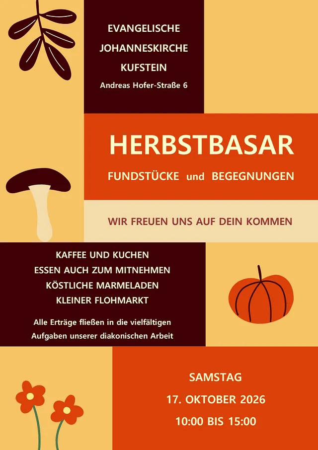 Herbstbasar 2026 (17. Oktober 2026 10 bis 15 Uhr)